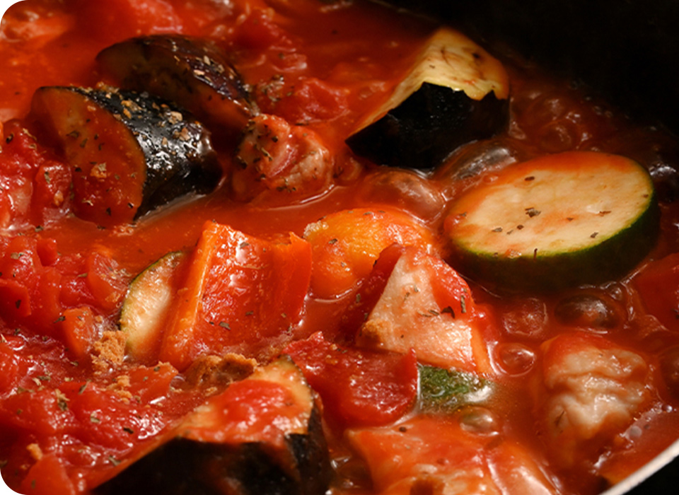 濃厚なトマトソース